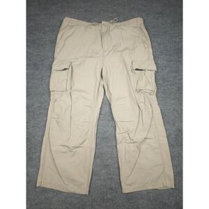 Vintage GAP Cargo Ripstop Pants Men's XXL (FITS 40 x 28) Beige Baggy Wide Leg